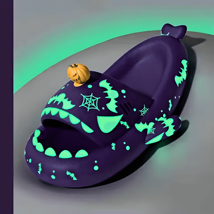 Pumpkin Shark Slippers