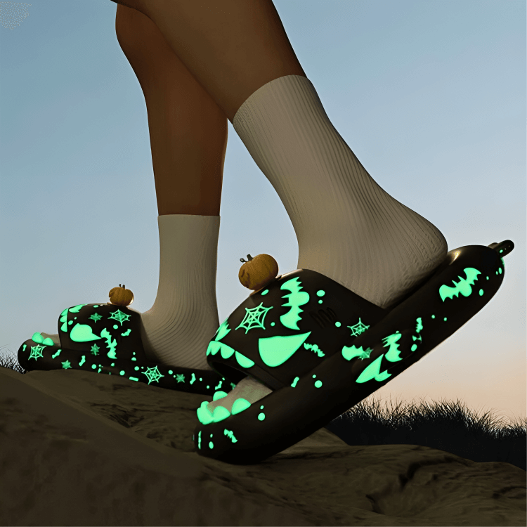 Pumpkin Shark Slippers