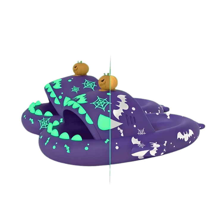 Pumpkin Shark Slippers