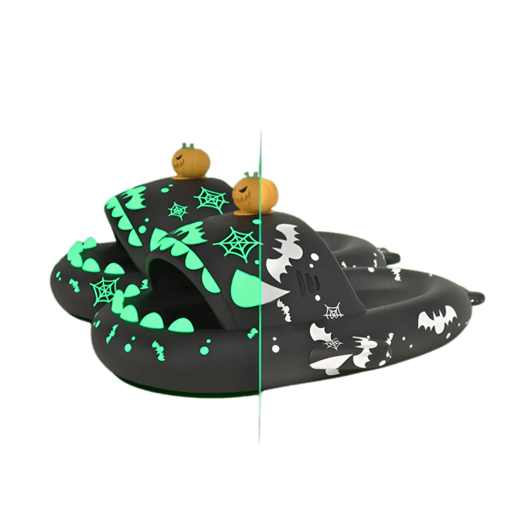 Pumpkin Shark Slippers