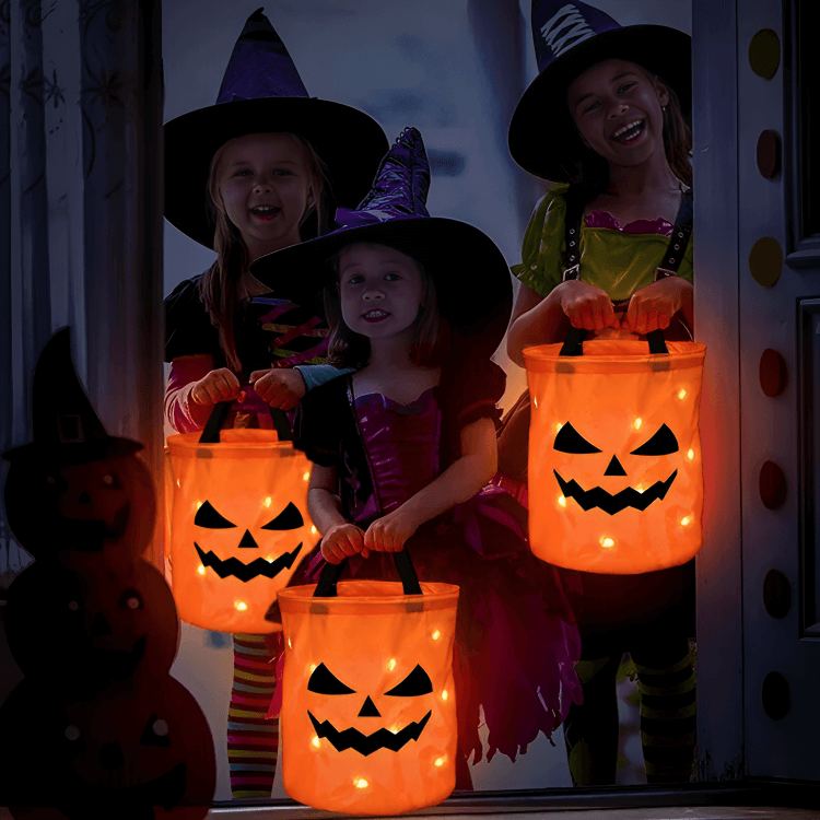 GlowPumpkin LED Trick-or-Treat Basket