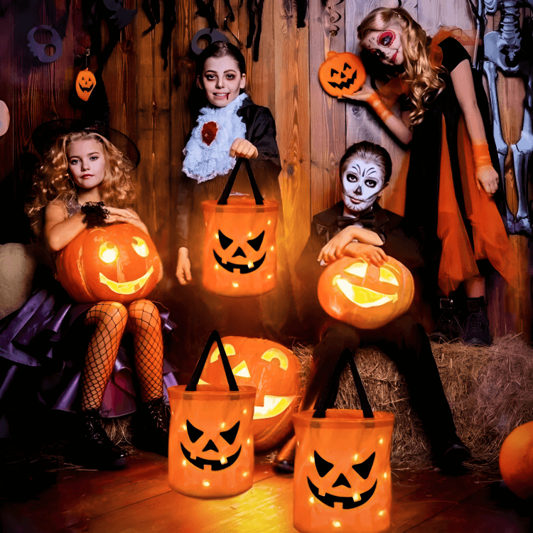 GlowPumpkin LED Trick-or-Treat Basket