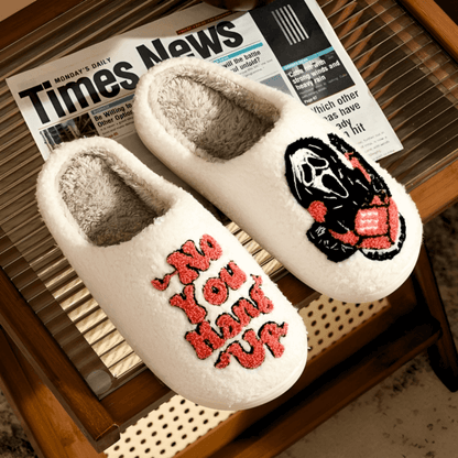 SpookyGrin Plush Slippers