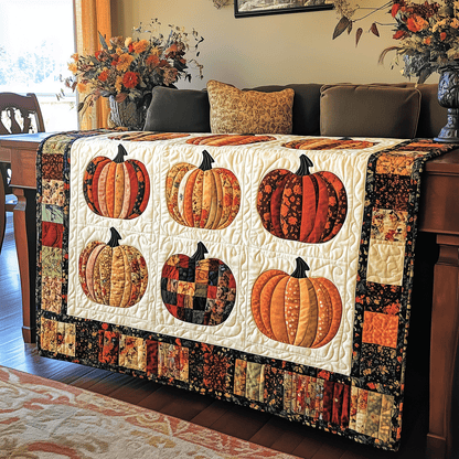 Spooky Harvest Quilted Blanket