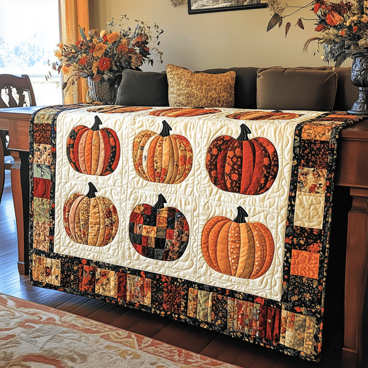 Spooky Harvest Quilted Blanket